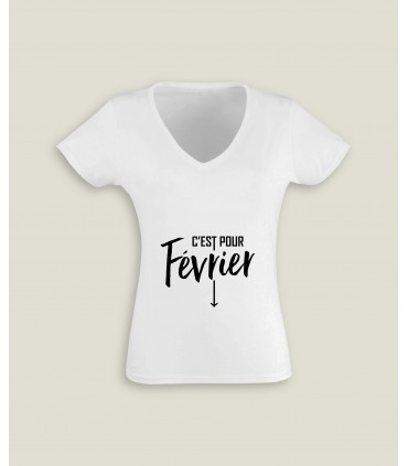 T-Shirt Femme Col-V C'est pour...