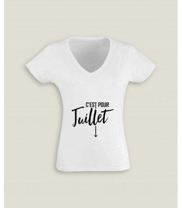 T-Shirt Ladies V-Neck C'est pour...