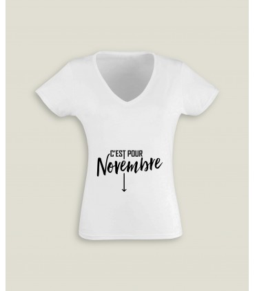 T-Shirt Femme Col-V C'est pour...