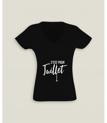 T-Shirt Femme Col-V C'est pour...