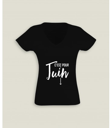 T-Shirt Ladies V-Neck C'est pour...