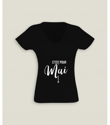 T-Shirt Ladies V-Neck C'est pour...