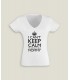 T-Shirt Vrouw V-Hals Keep Calm Mommy