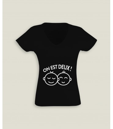 T-Shirt Vrouw V-Hals On Est Deux
