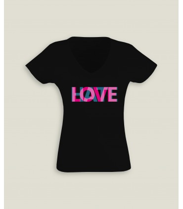 T-Shirt Femme Col-V Love-Hate