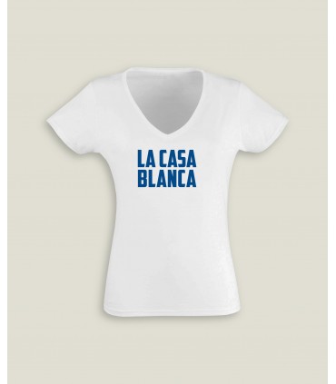 T-Shirt Vrouw V-Hals La Casa Blanca
