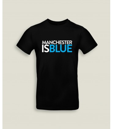 T-Shirt Man Ronde kraag Manchester is Blue