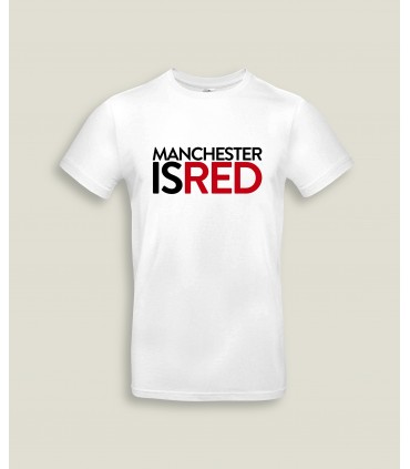 T-Shirt Man Ronde kraag Manchester is Red