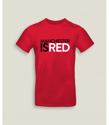 T-Shirt Man Ronde kraag Manchester is Red
