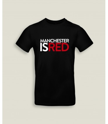T-Shirt Man Round Neck Manchester is Red