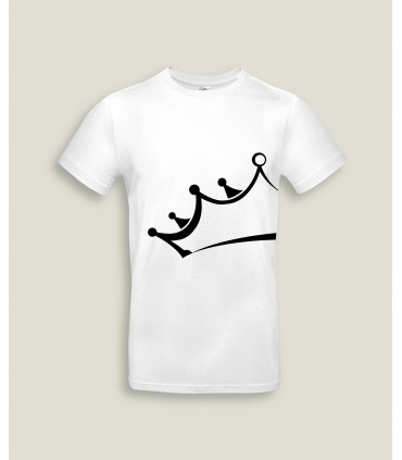 T-Shirt Man Ronde kraag King Crown