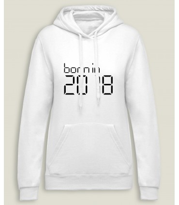 Sweatshirt Capuche Femme Born In...