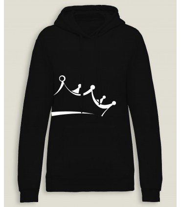 Sweatshirt Capuche Femme Queen Crown