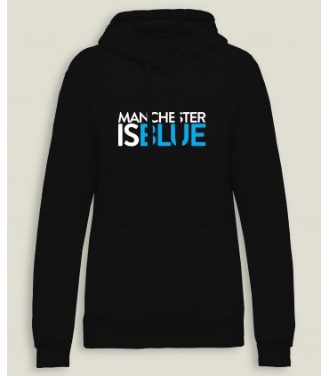 Sweatshirt Capuche Femme Manchester is Blue