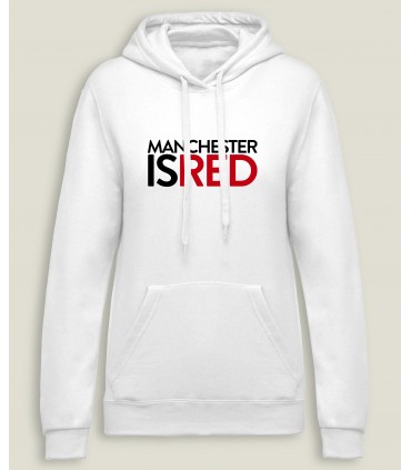 Sweatshirt Capuche Femme Manchester is Red