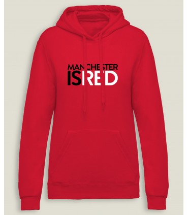 Sweatshirt Capuche Femme Manchester is Red
