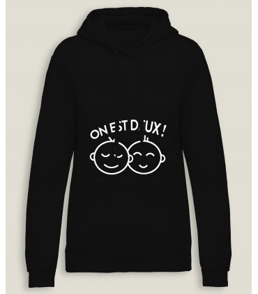 Sweatshirt Capuche Femme On Est Deux
