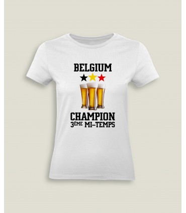 T-shirt Dame Belgium Champion 3ème Mi-temps