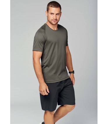 Running T-Shirt Homme + Logo ou Nom - PABE438-Fuchsia