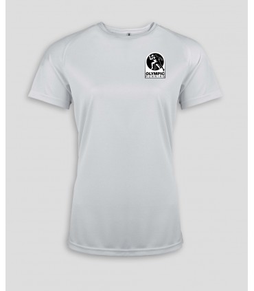 Sport T-Shirt Dames + Logo of Naam - PABE439-Wit