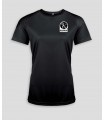 T-Shirt sport Dame + Logo ou Nom - PABE439-Noir