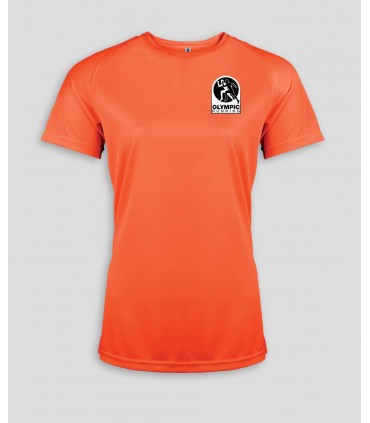 Sport T-Shirt Dames + Logo of Naam - PABE439-Fluo Oranje