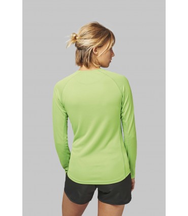 T-Shirt Sport Longues Manches Dame + Logo ou Nom - PABE444