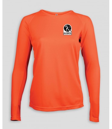 Sport T-Shirt Dames Lange Mouwen + Logo of Naam - PABE444