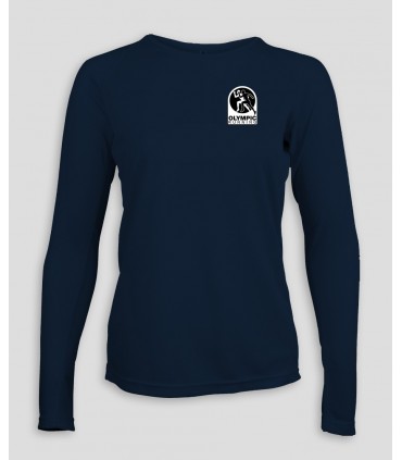 Sport T-Shirt Dames Lange Mouwen + Logo of Naam - PABE444