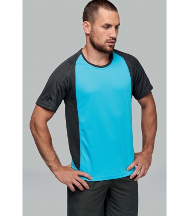 Tweekleurig Sport T-Shirt + Logo of Naam - PABE467