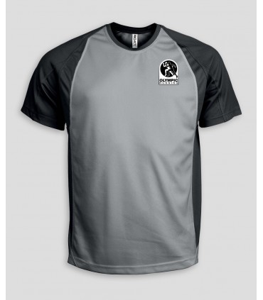 Tweekleurig Sport T-Shirt + Logo of Naam - PABE467