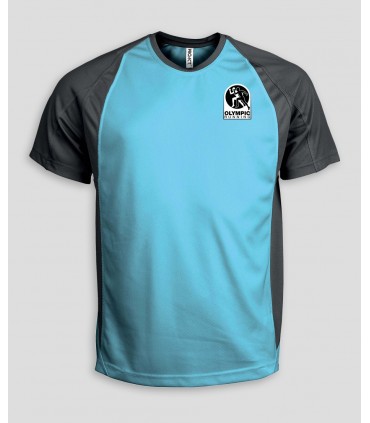 Tweekleurig Sport T-Shirt + Logo of Naam - PABE467