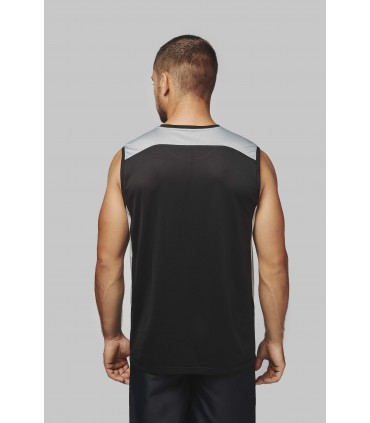 Tweekleurige Sport Top + Logo of Naam - PABE475