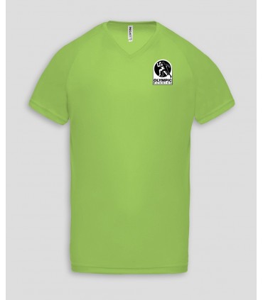 T-Shirt Sport Homme Col-V + Logo ou Nom - PABE476