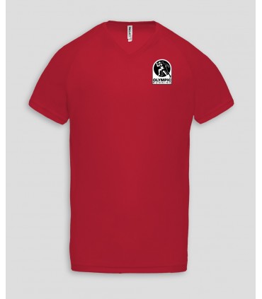 T-Shirt Sport Homme Col-V + Logo ou Nom - PABE476