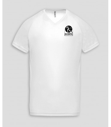 T-Shirt Sport Homme Col-V + Logo ou Nom - PABE476