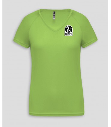 Sport Dames VNeck T-Shirt + Logo of Naam - PABE477