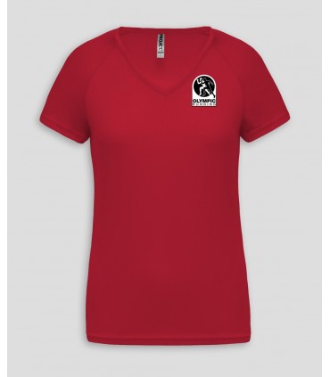 Sport Dames VNeck T-Shirt + Logo of Naam - PABE477