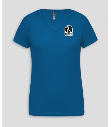 T-Shirt Sport Femme Col-V + Logo ou Nom - PABE477