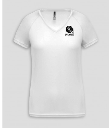 Sport Dames VNeck T-Shirt + Logo of Naam - PABE477