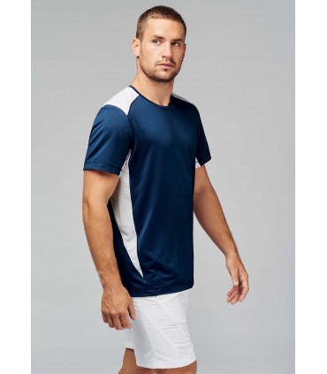 Sport Tweekleurig T-Shirt + Logo of Naam - PABE478