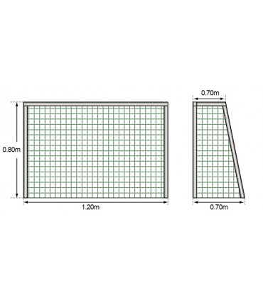 2 Football Goal Net - 1m20 - Green