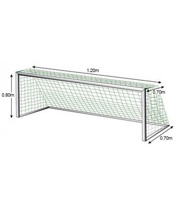 2 Football Goal Net - 1m20 - Green