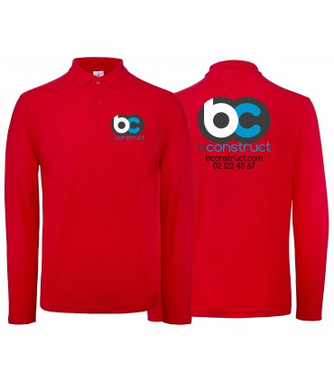 10x Gepersonaliseerde Polo Lange Mouwen